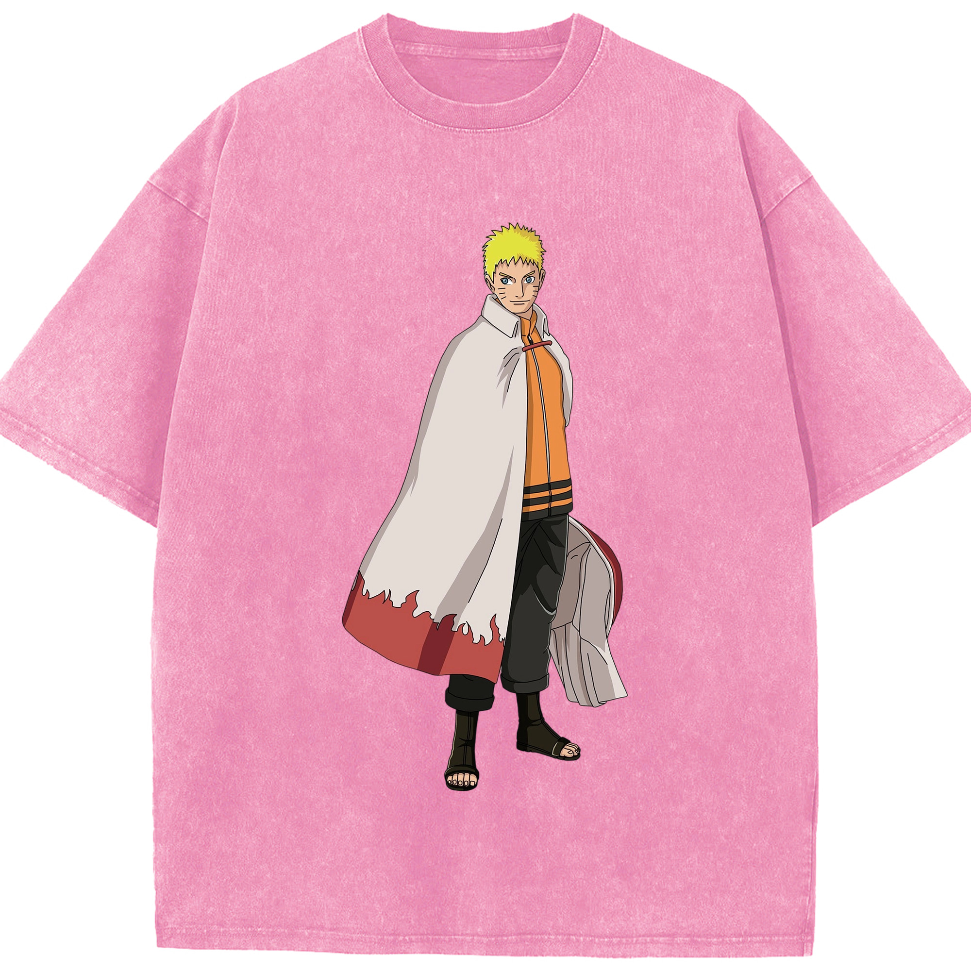 （画像用） NARUTO -ナルト- うずまき ナルト Uzumaki Naruto 綿100% ヴィンテージ風 半袖Tシャツ（フロントプリント）